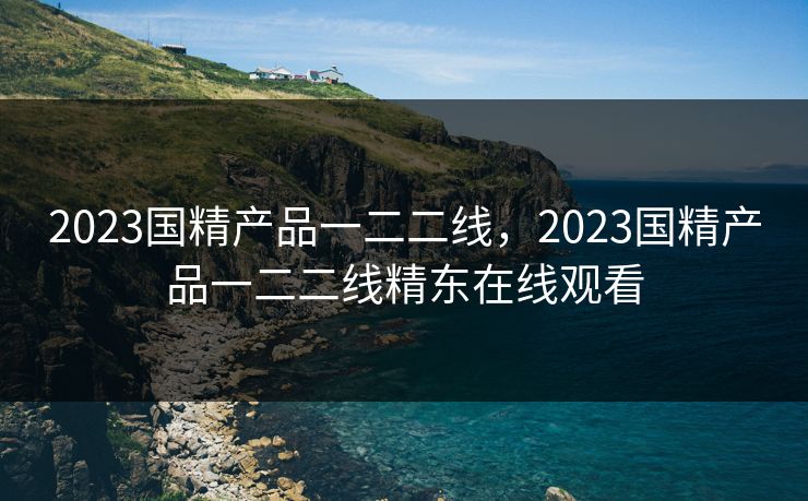 2023国精产品一二二线,2023国精产品一二二线精东在线观看